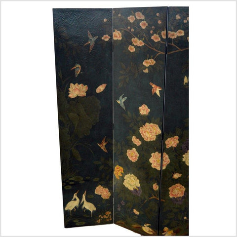 4-Panel Chinese Vintage Screen Depicting Flowers and Birds-YN2808-3. Asian & Chinese Furniture, Art, Antiques, Vintage Home Décor for sale at FEA Home