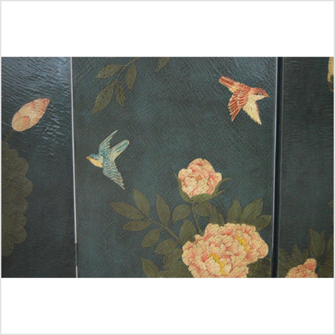 4-Panel Chinese Vintage Screen Depicting Flowers and Birds-YN2808-5. Asian & Chinese Furniture, Art, Antiques, Vintage Home Décor for sale at FEA Home