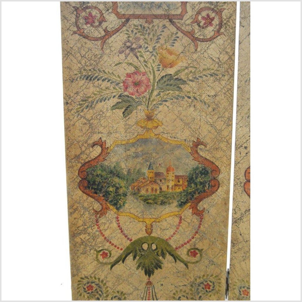 Chinese-made Vintage 4-Panel Middle Eastern Inspired Screen-5. Asian & Chinese Furniture, Art, Antiques, Vintage Home Décor for sale at FEA Home