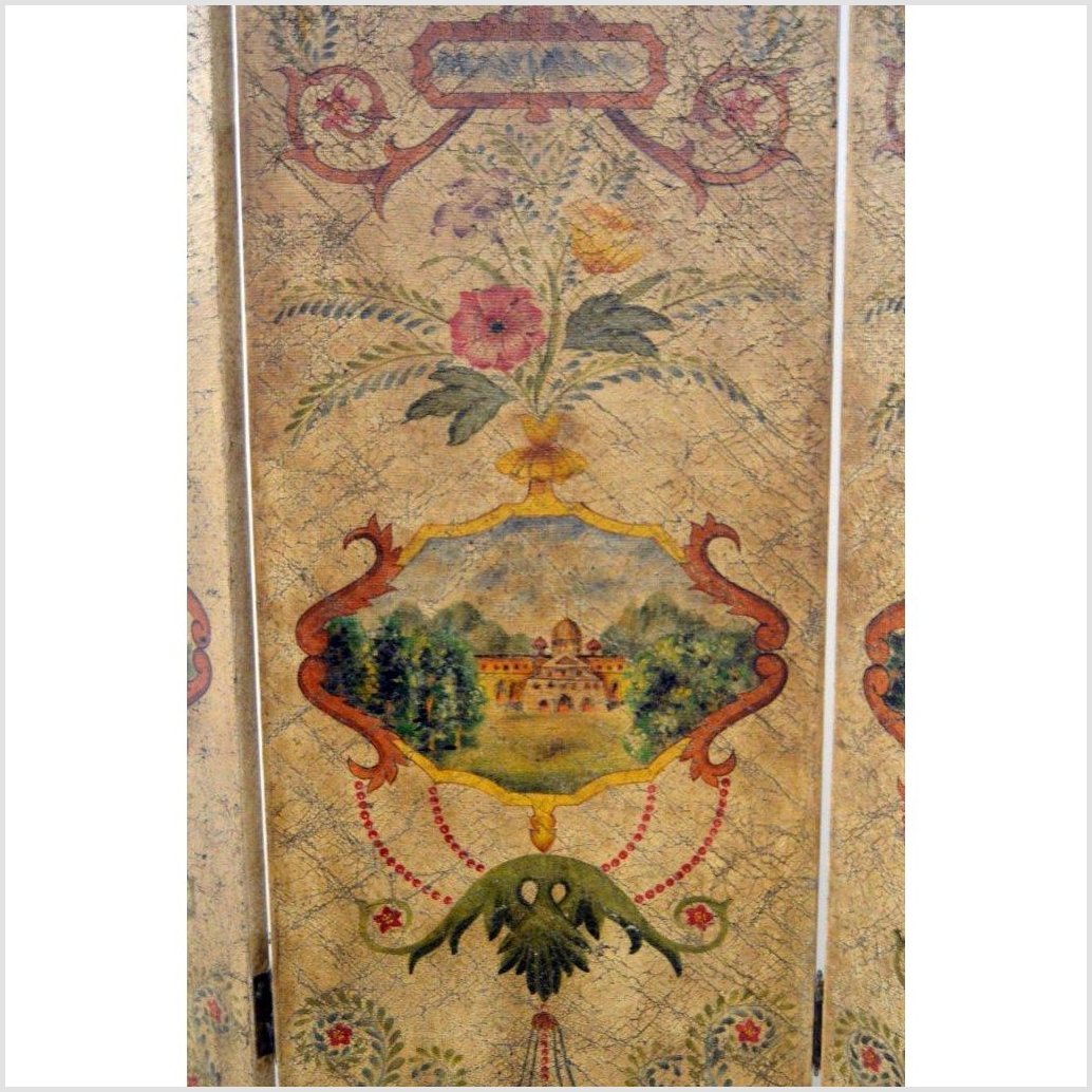 Chinese-made Vintage 4-Panel Middle Eastern Inspired Screen-6. Asian & Chinese Furniture, Art, Antiques, Vintage Home Décor for sale at FEA Home