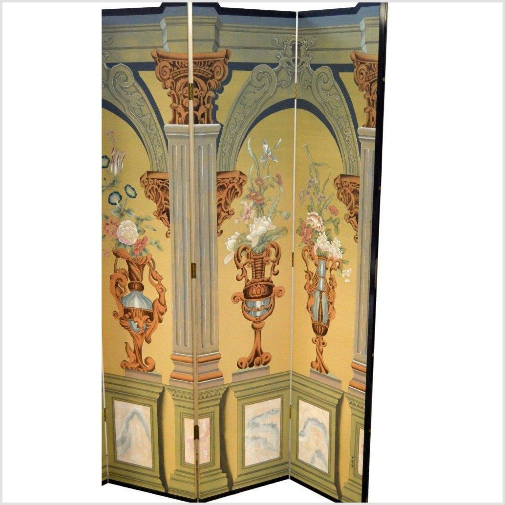 Vintage 4-Panel Roman Art Inspired Screen-10. Asian & Chinese Furniture, Art, Antiques, Vintage Home Décor for sale at FEA Home