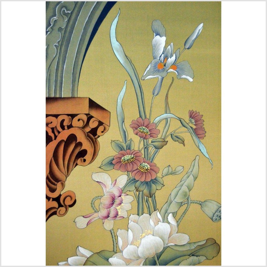 Vintage 4-Panel Roman Art Inspired Screen-4. Asian & Chinese Furniture, Art, Antiques, Vintage Home Décor for sale at FEA Home