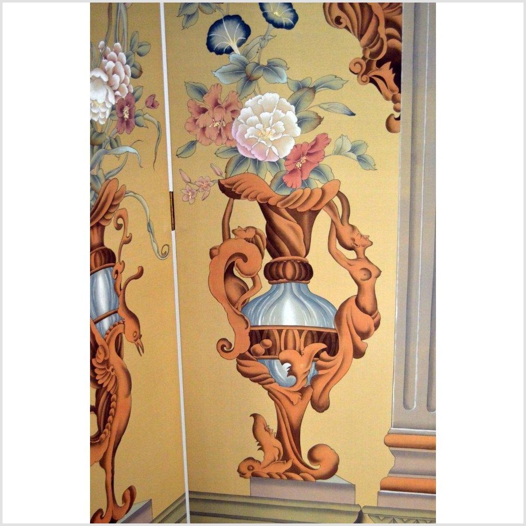 Vintage 4-Panel Roman Art Inspired Screen-6. Asian & Chinese Furniture, Art, Antiques, Vintage Home Décor for sale at FEA Home