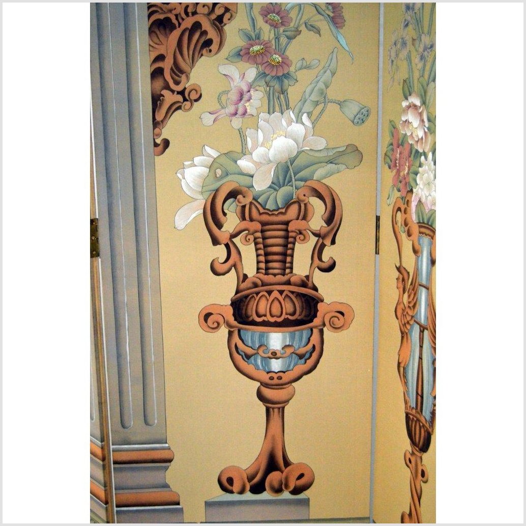 Vintage 4-Panel Roman Art Inspired Screen-9. Asian & Chinese Furniture, Art, Antiques, Vintage Home Décor for sale at FEA Home