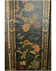 4-Panel Black Lacquered Screen with Multi-Colored Floral Accents-5. Asian & Chinese Furniture, Art, Antiques, Vintage Home Décor for sale at FEA Home