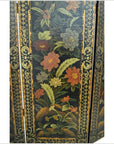 4-Panel Black Lacquered Screen with Multi-Colored Floral Accents-6. Asian & Chinese Furniture, Art, Antiques, Vintage Home Décor for sale at FEA Home