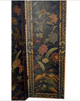 4-Panel Black Lacquered Screen with Multi-Colored Floral Accents-7. Asian & Chinese Furniture, Art, Antiques, Vintage Home Décor for sale at FEA Home