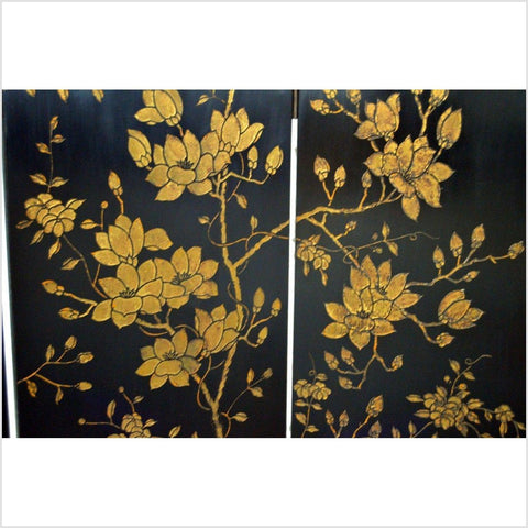 4-Panel Gilt Lacquered Screen-YN2823-5. Asian & Chinese Furniture, Art, Antiques, Vintage Home Décor for sale at FEA Home