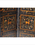 4-Panel Gilt Lacquered Screen with Deer and Floral Design-3. Asian & Chinese Furniture, Art, Antiques, Vintage Home Décor for sale at FEA Home