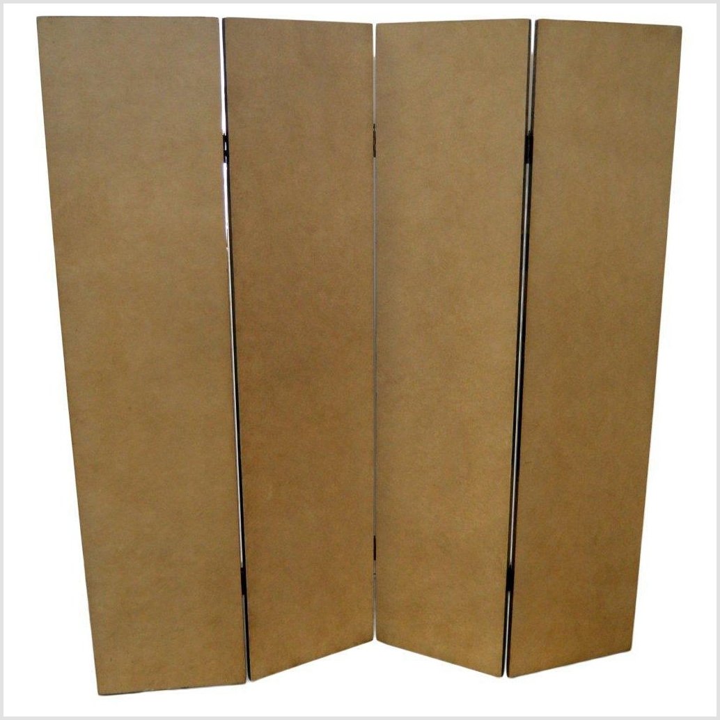 Vintage 4-Panel Painted Screen-8. Asian & Chinese Furniture, Art, Antiques, Vintage Home Décor for sale at FEA Home