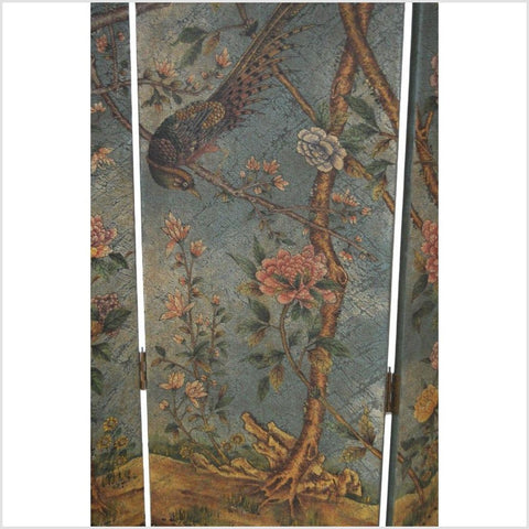 4-Panel Screen Designed with Birds and Flowers-YN2842-10. Asian & Chinese Furniture, Art, Antiques, Vintage Home Décor for sale at FEA Home