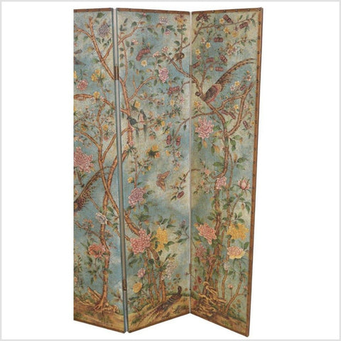 4-Panel Screen Designed with Birds and Flowers-YN2842-2. Asian & Chinese Furniture, Art, Antiques, Vintage Home Décor for sale at FEA Home