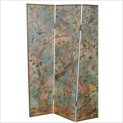 4-Panel Screen Designed with Birds and Flowers-YN2842-3. Asian & Chinese Furniture, Art, Antiques, Vintage Home Décor for sale at FEA Home