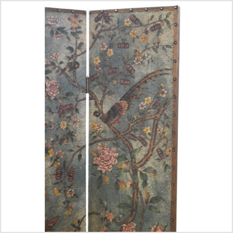 4-Panel Screen Designed with Birds and Flowers-YN2842-5. Asian & Chinese Furniture, Art, Antiques, Vintage Home Décor for sale at FEA Home