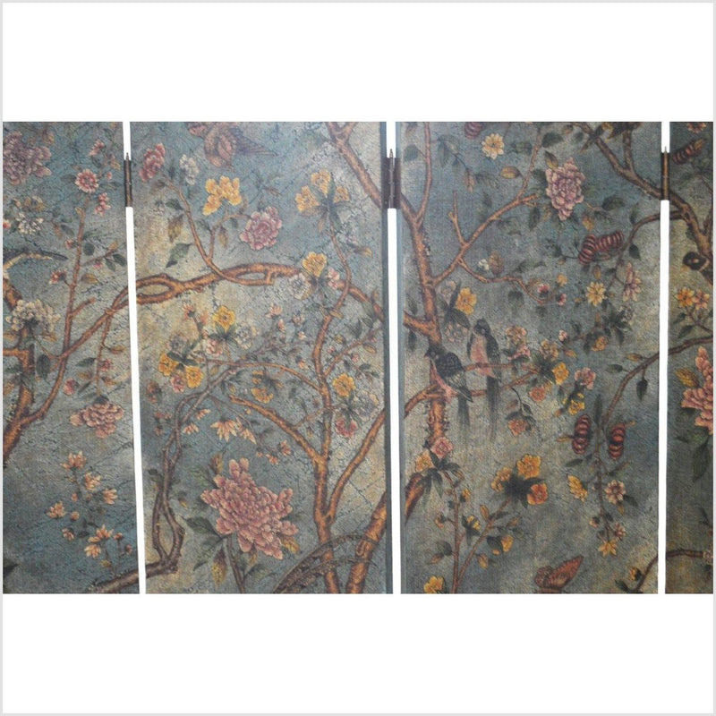 4-Panel Screen Designed with Birds and Flowers-YN2842-6. Asian & Chinese Furniture, Art, Antiques, Vintage Home Décor for sale at FEA Home