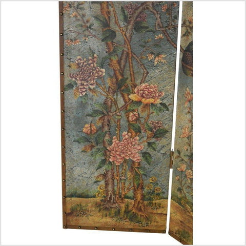 4-Panel Screen Designed with Birds and Flowers-YN2842-8. Asian & Chinese Furniture, Art, Antiques, Vintage Home Décor for sale at FEA Home