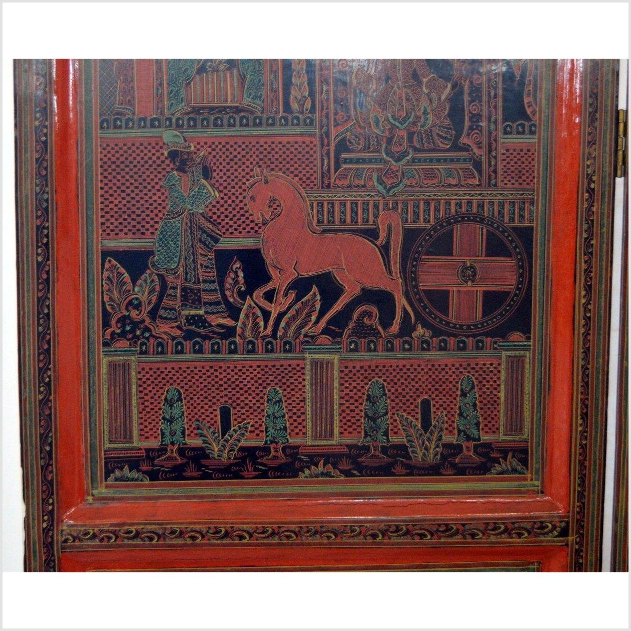 4-Panel Middle Eastern Art Inspired Screen-YN2844-13. Asian & Chinese Furniture, Art, Antiques, Vintage Home Décor for sale at FEA Home