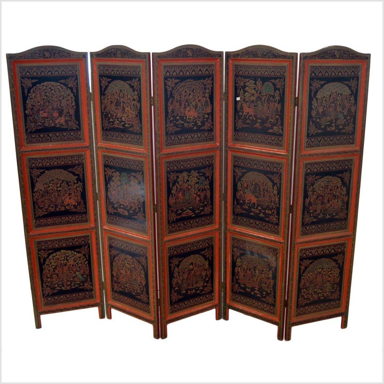 4-Panel Middle Eastern Art Inspired Screen-YN2844-14. Asian & Chinese Furniture, Art, Antiques, Vintage Home Décor for sale at FEA Home