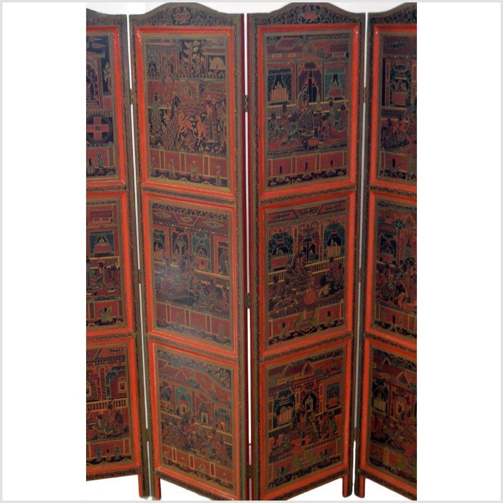 4-Panel Middle Eastern Art Inspired Screen-YN2844-3. Asian & Chinese Furniture, Art, Antiques, Vintage Home Décor for sale at FEA Home