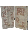 4-Panel Screen with Chinese Maker's Mark Stamps-2. Asian & Chinese Furniture, Art, Antiques, Vintage Home Décor for sale at FEA Home