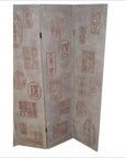 4-Panel Screen with Chinese Maker's Mark Stamps-9. Asian & Chinese Furniture, Art, Antiques, Vintage Home Décor for sale at FEA Home