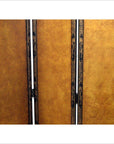 3-Panel Black Lacquered Screen with Gilt Painted Bamboo and Chinese Calligraphic Inscriptions-5. Asian & Chinese Furniture, Art, Antiques, Vintage Home Décor for sale at FEA Home