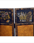 3-Panel Black Lacquered Screen with Gilt Painted Bamboo and Chinese Calligraphic Inscriptions-3. Asian & Chinese Furniture, Art, Antiques, Vintage Home Décor for sale at FEA Home