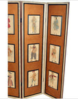 4-Panel Screen with Individual Frames of Men from Different Nations-2. Asian & Chinese Furniture, Art, Antiques, Vintage Home Décor for sale at FEA Home