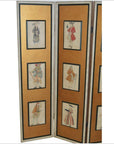 4-Panel Screen with Individual Frames of Men from Different Nations-3. Asian & Chinese Furniture, Art, Antiques, Vintage Home Décor for sale at FEA Home