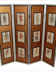 4-Panel Screen with Individual Frames of Men from Different Nations-1. Asian & Chinese Furniture, Art, Antiques, Vintage Home Décor for sale at FEA Home