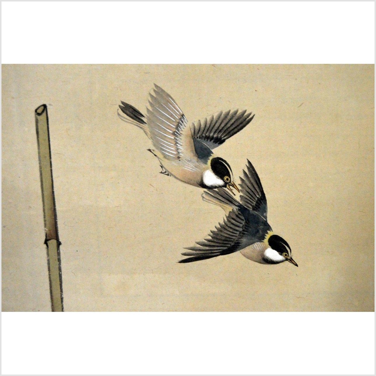 6-Panel Japanese Style Screen Painted with Cherry Blossom Design-10. Asian & Chinese Furniture, Art, Antiques, Vintage Home Décor for sale at FEA Home