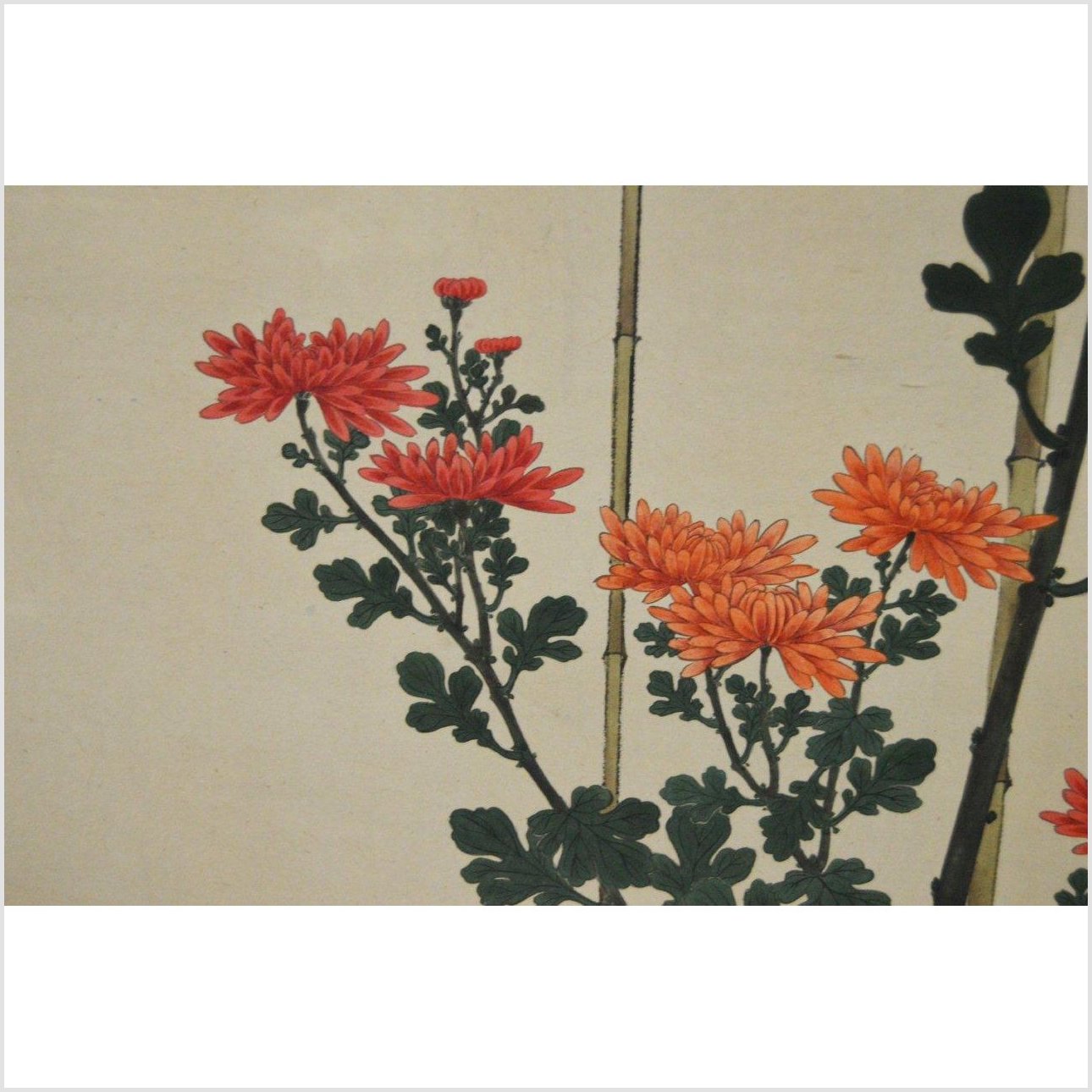 6-Panel Japanese Style Screen Painted with Cherry Blossom Design-13. Asian & Chinese Furniture, Art, Antiques, Vintage Home Décor for sale at FEA Home