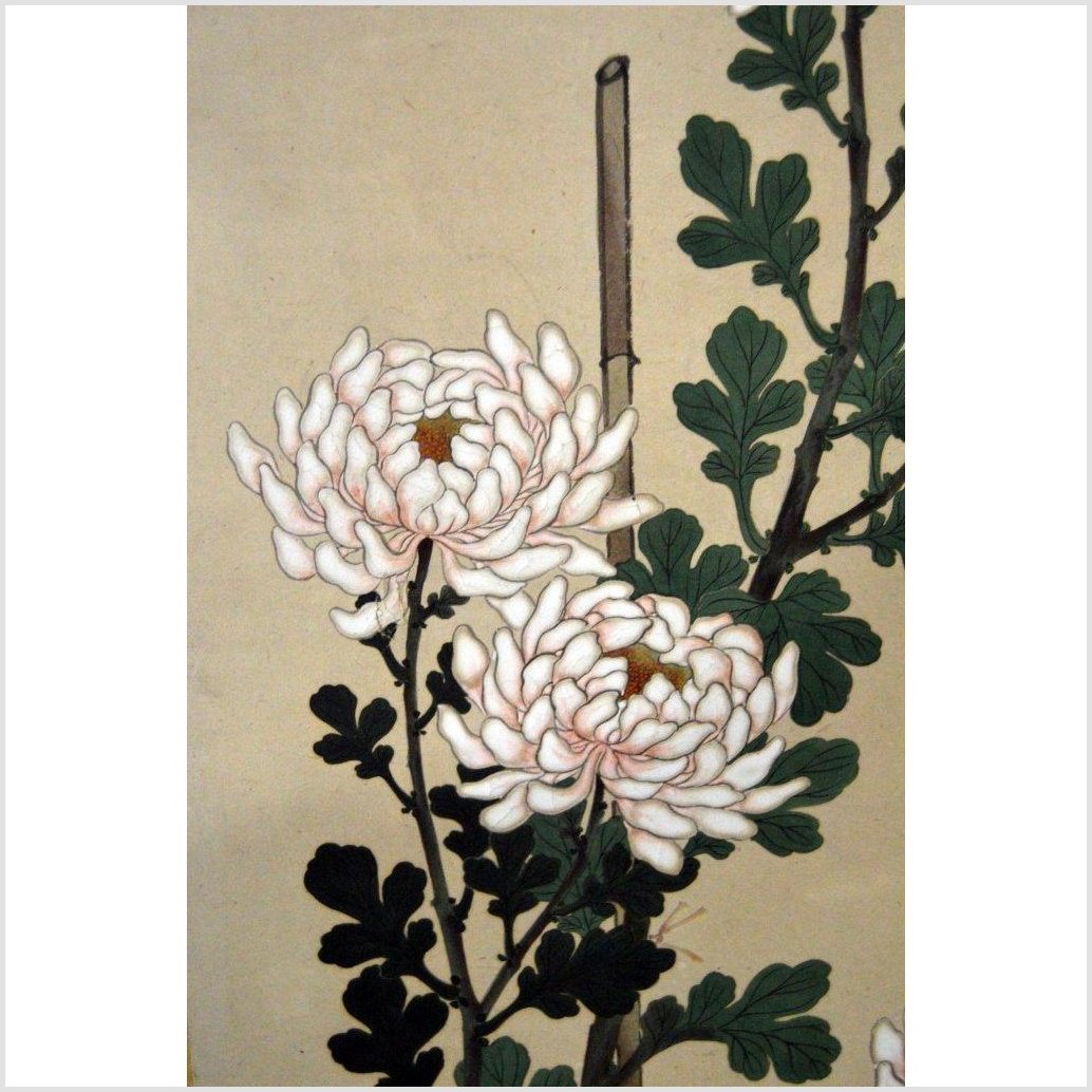 6-Panel Japanese Style Screen Painted with Cherry Blossom Design-14. Asian & Chinese Furniture, Art, Antiques, Vintage Home Décor for sale at FEA Home