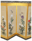 6-Panel Japanese Style Screen Painted with Cherry Blossom Design-3. Asian & Chinese Furniture, Art, Antiques, Vintage Home Décor for sale at FEA Home
