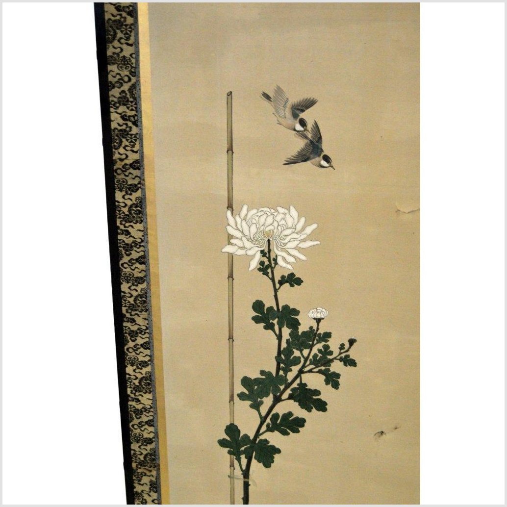 6-Panel Japanese Style Screen Painted with Cherry Blossom Design-9. Asian & Chinese Furniture, Art, Antiques, Vintage Home Décor for sale at FEA Home