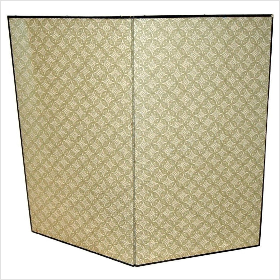 Wide Panel Gold Screen and White Cotton Roses-6. Asian & Chinese Furniture, Art, Antiques, Vintage Home Décor for sale at FEA Home