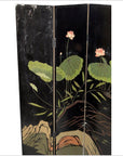 4-Panel Black Lacquered Chinoiserie Screen-10. Asian & Chinese Furniture, Art, Antiques, Vintage Home Décor for sale at FEA Home