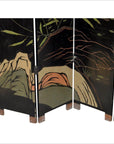 4-Panel Black Lacquered Chinoiserie Screen-11. Asian & Chinese Furniture, Art, Antiques, Vintage Home Décor for sale at FEA Home