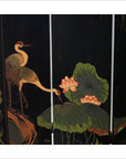 4-Panel Black Lacquered Chinoiserie Screen-5. Asian & Chinese Furniture, Art, Antiques, Vintage Home Décor for sale at FEA Home