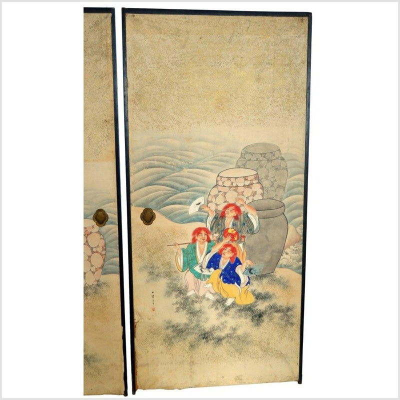 2-Panel Screen Showing Fictional Characters-YN2878-3. Asian & Chinese Furniture, Art, Antiques, Vintage Home Décor for sale at FEA Home