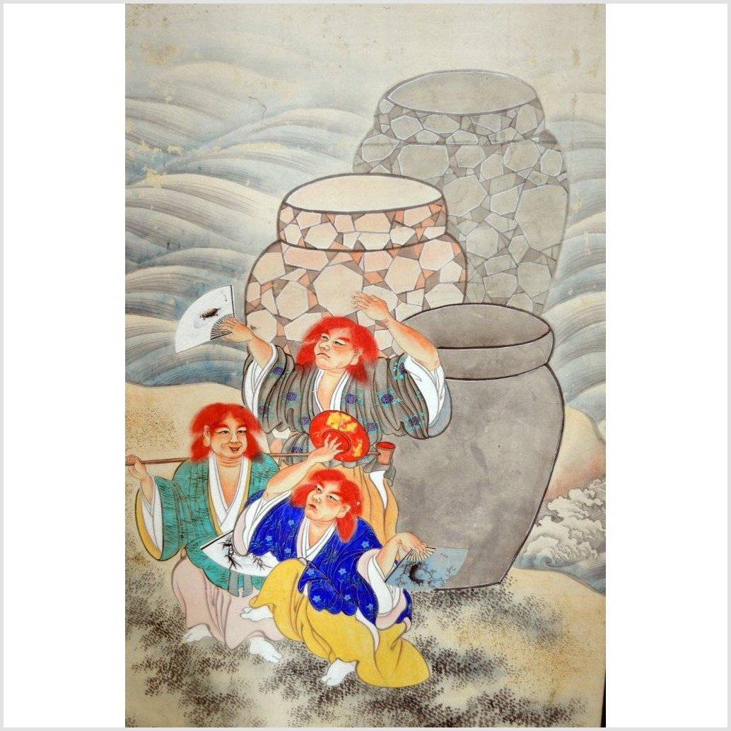 2-Panel Screen Showing Fictional Characters-5. Asian & Chinese Furniture, Art, Antiques, Vintage Home Décor for sale at FEA Home