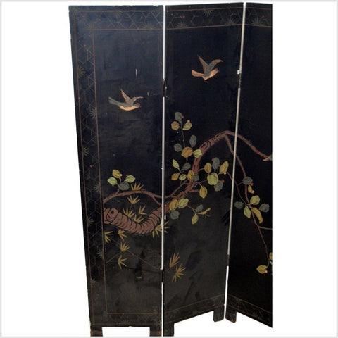 4-Panel Japanese Style Screen Designed with Cranes-YN2879 / YN2886-13. Asian & Chinese Furniture, Art, Antiques, Vintage Home Décor for sale at FEA Home