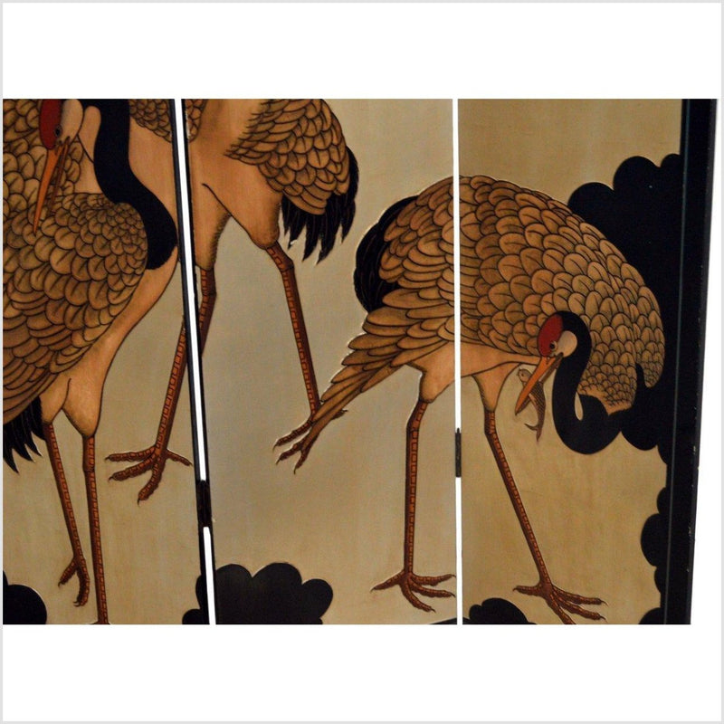 4-Panel Japanese Style Screen Designed with Cranes-YN2879 / YN2886-6. Asian & Chinese Furniture, Art, Antiques, Vintage Home Décor for sale at FEA Home