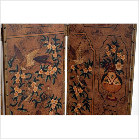 6-Panel Screen with Flowers, Birds and Roosters-YN2888-7. Asian & Chinese Furniture, Art, Antiques, Vintage Home Décor for sale at FEA Home
