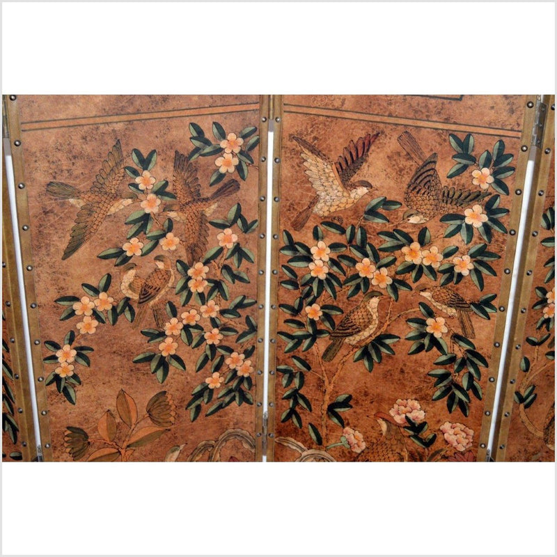 6-Panel Screen with Flowers, Birds and Roosters-YN2888-12. Asian & Chinese Furniture, Art, Antiques, Vintage Home Décor for sale at FEA Home