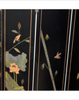 4-Panel Black Screen with Chinoiseries of Flowers, Trees and Birds-10. Asian & Chinese Furniture, Art, Antiques, Vintage Home Décor for sale at FEA Home