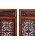 2-Panel Wooden Screen with Open Fretwork-2. Asian & Chinese Furniture, Art, Antiques, Vintage Home Décor for sale at FEA Home