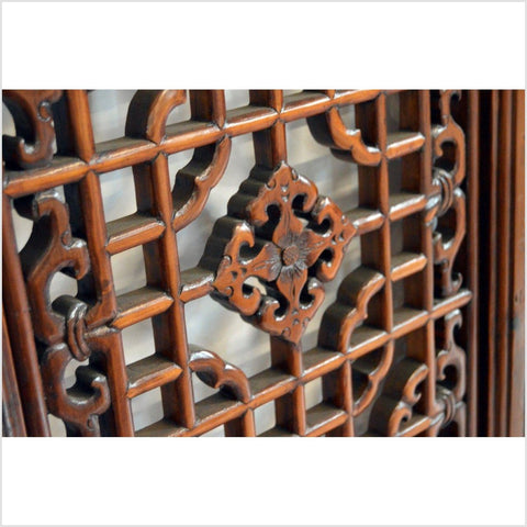 2-Panel Wooden Screen with Open Fretwork-YN2906-5. Asian & Chinese Furniture, Art, Antiques, Vintage Home Décor for sale at FEA Home