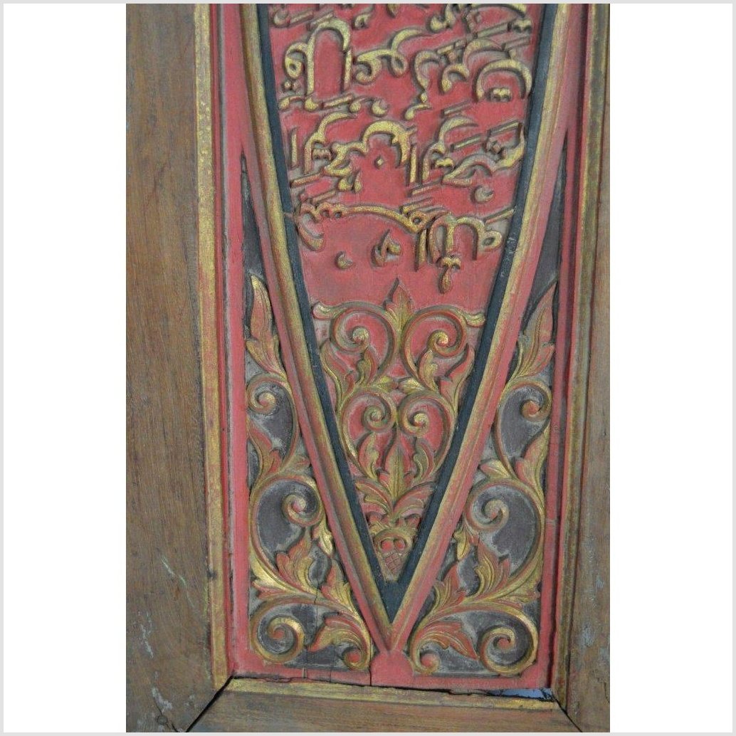 4-Panel Wooden Screen with Carved Arabic Inscriptions-YN2916-16. Asian & Chinese Furniture, Art, Antiques, Vintage Home Décor for sale at FEA Home