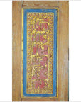 6-Panel Carved Wooden Screen with Indian Calligraphic Inscriptions-11. Asian & Chinese Furniture, Art, Antiques, Vintage Home Décor for sale at FEA Home